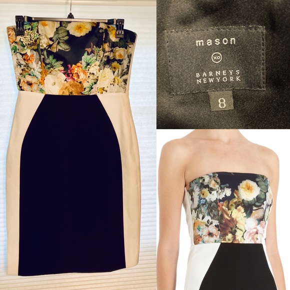 Mason Dresses & Skirts - Mason x Barneys Exclusive Strapless Floral Dress, sz 8